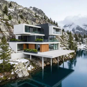 Cliffside Lakehouse Of Floating Terraces