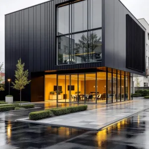 Midnight Monolith with a Golden Glow