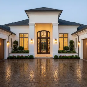 Luminous Courtyard Entryway Villa