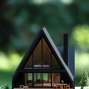 Modern A-Frame House Model