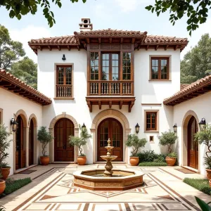 Sunny Archways: A Courtyard Fiesta