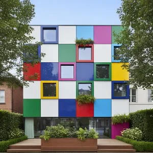 Polychrome Patchwork Front With Pop-Out Frames