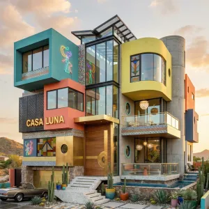 Luminous Desert Mosaic Retreat