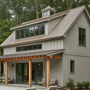 Barn Pool House with a Modern Twist