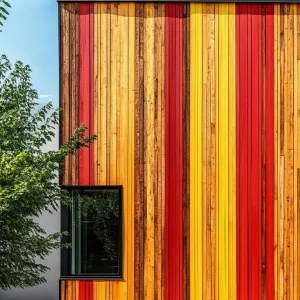 Colorful Vertical Wood Siding