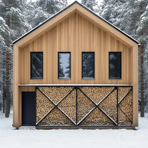 Cordwood Quilt Gable Hearth Cabin