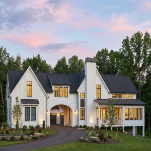 Storybook White Archway Farmhouse