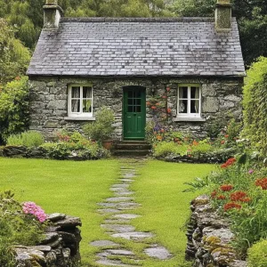 Fairy-Tale Stone Homestead with Emerald Charm