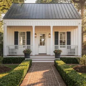 Charming Cottage with a Crisp White Facade