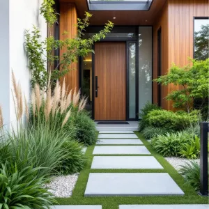 Chic Entrance with Wooden Warmth