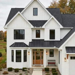 Bright Gabled Nest With Charcoal Roof