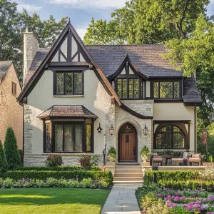 A Delightful Dance of Timber and Brick