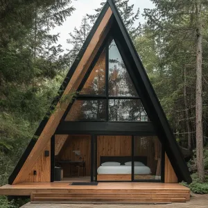 A-Frame Cabin Nestled in the Woods