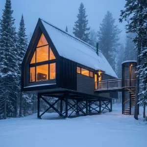 Snowrise Lofted Forest Lodge