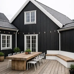 Backyard Coal Gable Gathering House