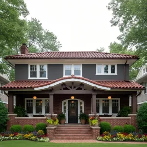 Terracotta Porch With Charcoal Poise