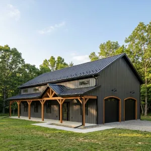 Midnight Timber Gable With Twin Bays