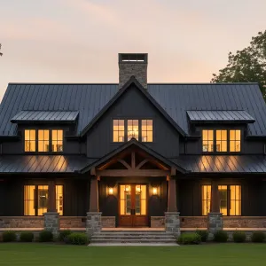 Barndominium Under a Pastel Sky