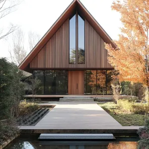 A-Frame Splendor: Timber Reflection Delight