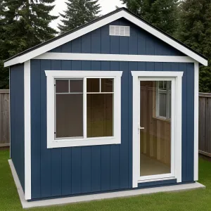 Compact Corner: The Vibrant Office Shed