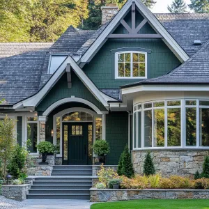 Charming Green Gable Home