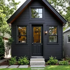 Chic Cabin Pitched in Charcoal
