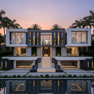 Reflective Axis Palmfront Residence