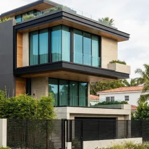 Glass Terrace Nest With Shadowed Gate