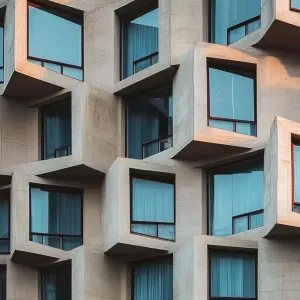 The Geometric Marvel: A Facade of Cubes and Shadows