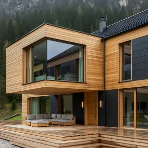 Timber Oasis in the Mountain Mist