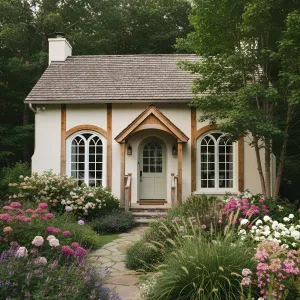 Charming Garden Haven with Green Door