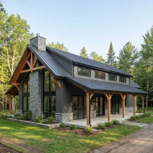 Evergreen Steel Timber Lodge