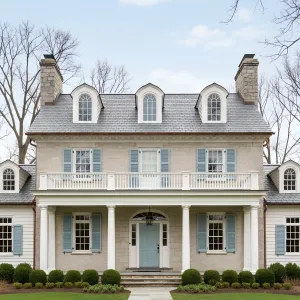 Palladian-Trim Coastal Colonial