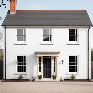 Austere Elegance With Ravishing Red Chimney