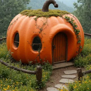 Pumpkin Splendor: A Cozy Gourd Dwelling