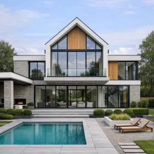 Nordic Poolside Pavilion Retreat