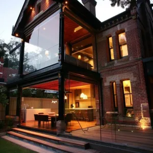 Victorian Facade, Glass Cube Extension