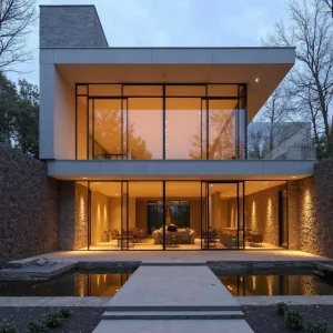 Lantern Courtyard, Stone Flank