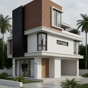 Monolith Brick Cube With Marble Veil