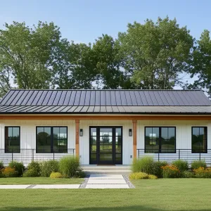 Crisp Elegance: A Mid Century Modern Farmhouse