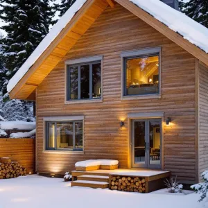 Winter Wonderland Cabin: Snow-Kissed Log Perfection