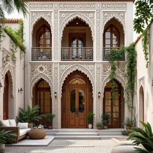 Lush Courtyard Bliss: A Majestic Retreat