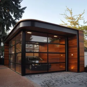 Prefab Garage with Glass Walls