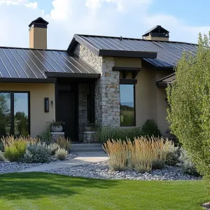Modern Tranquility: A Stone and Stucco Marvel