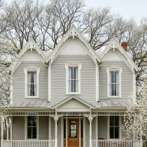 Victorian Vista: Gables and Grace in Gray