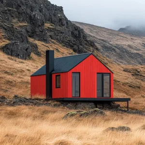 Crimson Haven on the Rocky Steppes