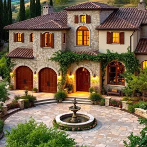 Stone Serenade: The Enchanted Tuscan Courtyard