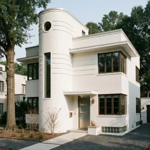 White Nautical Porthole Deco Cottage