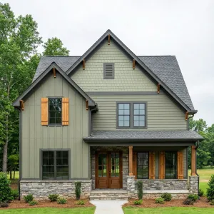 Modern Sage Homestead With Rustic Touches