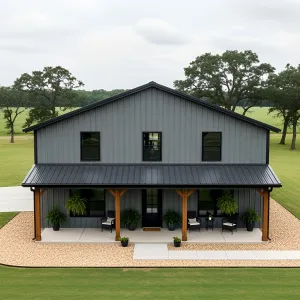 Gray Barn Majesty: A Sleek Sanctuary